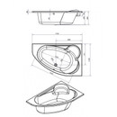 Ванна акриловая Cersanit Kaliope 170x110см асимметричная правая_6