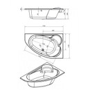 Ванна акриловая Cersanit Kaliope 170x110см асимметричная правая_6