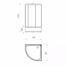 Душевая кабина Comforty высокий поддон 90х90см стекло тонированное 4мм_6