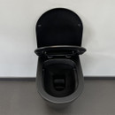 Унитаз подвесной Comforty 105MB безободковый с сиденьем дюропласт softclose черный матовый