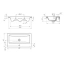 Тумба напольная Viant Лима 80 с раковиной Cersanit Como 80 белый