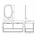 Тумба подвесная Comforty Порто-120-1 c раковиной Comforty 9110 дуб темно-коричневый_6