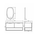 Тумба подвесная Comforty Порто-120-1 c раковиной Comforty 9110 дуб темно-коричневый_6