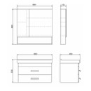 Тумба подвесная Comforty Никосия-80П с раковиной Fest 80 белый глянец_6