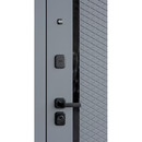 Дверь входная металлическая ДК 80 Г 860х2050 софт графит/софт белый снег правая