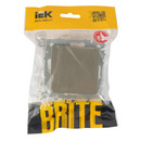 Механизм выключателя одноклавишный Brite шампань IP20 IEK_6