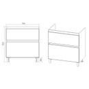 Тумба напольная Viant Мальта 80 с раковиной COMO 80 белый глянцевый/дуб вотан_6