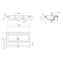 Тумба подвесная Viant Марсель 80 с раковиной Cersanit Como 80 белый_6