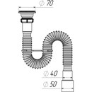 Гофросифон Aquant 1200 мм 1 1/2"х40/50 с нержавеющей решеткой