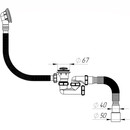 Сифон для ванны 1 1/2 клик-клак перелив автомат и гибкой трубой 40/50 Aquant