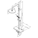 Душевая система Damixa Apollo 947760000 смеситель-полка с термостатом хром