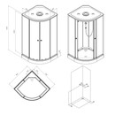 Душевая кабина AM.PM X-Joy низкий поддон 100x100x210 см прозрачные стекла профиль хром матовый