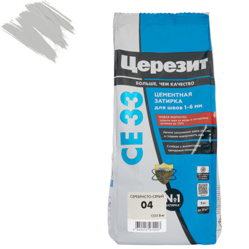 Затирка цементная Церезит СЕ33 серебристо-серая №04 2кг