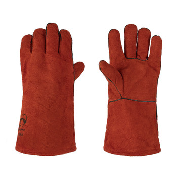 Изображение товара Перчатки спилковые с подкладкой пятипалые утепленные для строительных работ