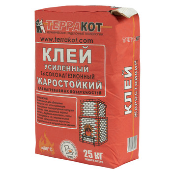 Клей усиленный жаростойкий Терракот, 25 кг