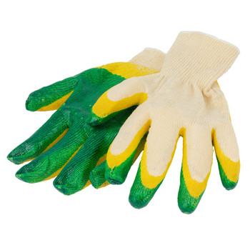 Перчатки х/б с двойным обливным латексным покрытием