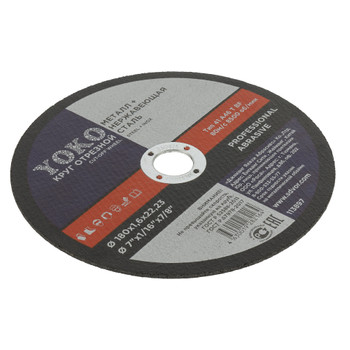 Круг по металлу отрезной 180х1,6х22 Yoko