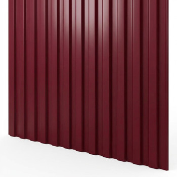 Профнастил МП20 1150x2000мм 0,45мм (RAL 3005) красное вино