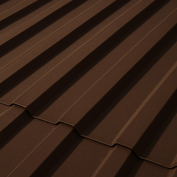 Профнастил МП-20 1150x2000 мм 0,45 мм коричневый шоколад