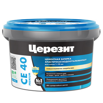 Затирка цементная Ceresit CE 40 aquastatic белая, 2 кг