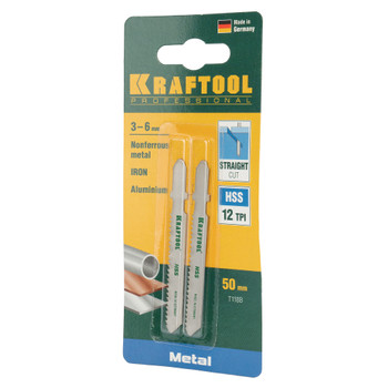 Полотно для электролобзика по металлу Kraftool шаг 2 мм,50 мм быстрый рез 2 штуки