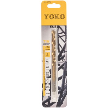 Изображение товара Профессиональное сверло по металлу 7,0х109 мм Yoko TIN покрытие Изображение товара Профессиональное сверло по металлу 7,0х109 мм Yoko TIN покрытие