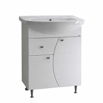 Тумба напольная Lindis Персей 60 с раковиной Уют 600 белый