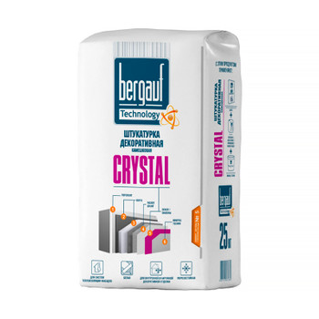 Штукатурка декоративная Bergauf Crystal Камешковая зерно 2 мм, 25 кг