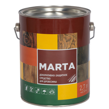 Изображение товара Деревозащитное средство Marta Махагон, 2,7 л