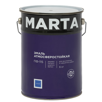 Эмаль MARTA ПФ-115 синяя 6 кг