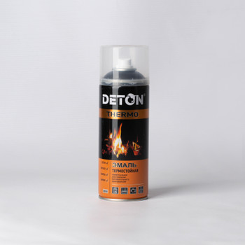 Эмаль аэрозольная DETON THERMO термостойкая (до+750°С) черная, 0,52л