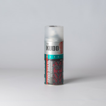 Эмаль по ржавчине аэрозольная KUDO гладкая матовая, черная, 0,52л