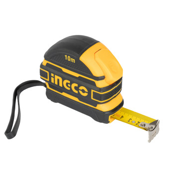 Рулетка 10мх25мм автостоп Ingco