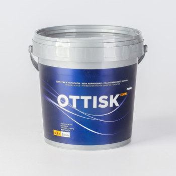 Краска для стен и потолков OTTISK белая база А 0,9 л