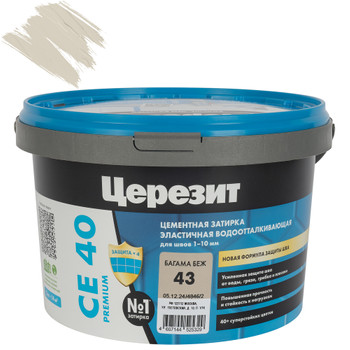 Затирка цементная Церезит СЕ40 багама №43 2кг