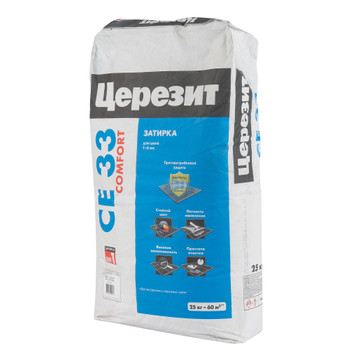Затирка цементная Церезит СЕ 33 comfort белая, 25 кг