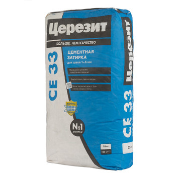 Затирка цементная Церезит СЕ33 белая №01 25кг