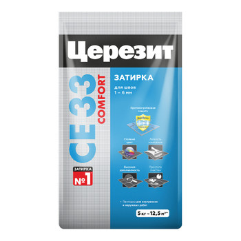 Затирка цементная Церезит СЕ 33 comfort серая, 25 кг