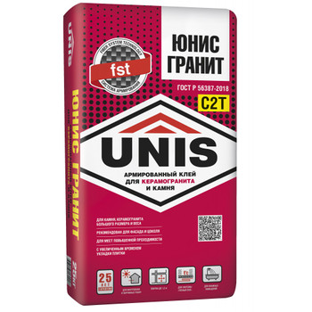 Клей для плитки UNIS Гранит C2T 25 кг