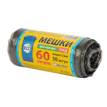 Мешки для мусора 60л 50шт