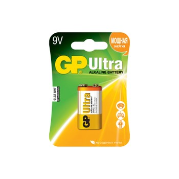 Батарейка алкалиновая GP Ultra Alkaline 9V Крона - 1 шт. на блистере