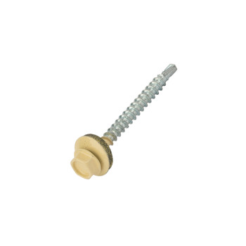 Саморез кровельный 4,8х50 RAL 1014 слоновая кость, 150 шт KRcwZDK Yoko