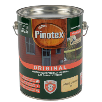 Декоративно-защитное средство для дерева Pinotex Original белое полуматовое 2,7л