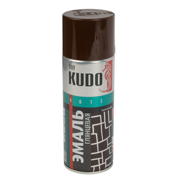 Изображение товара Эмаль аэрозольная алкидная Kudo коричневая (RAL 8017) глянцевая 0,52л