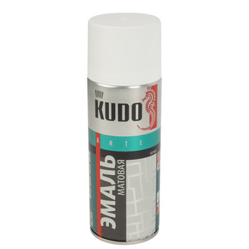 Эмаль аэрозольная Kudo белая (RAL 9003) матовая 0,52л