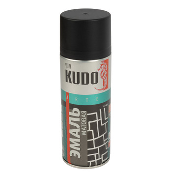 Эмаль аэрозольная Kudo черная (RAL 9005) матовая 0,52л