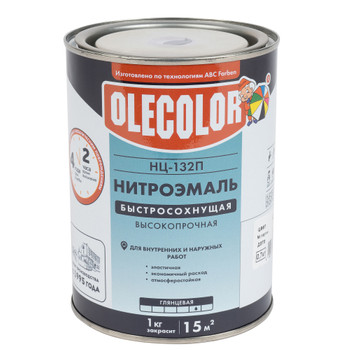 Эмаль НЦ-132 Olecolor серая глянцевая 0,7кг