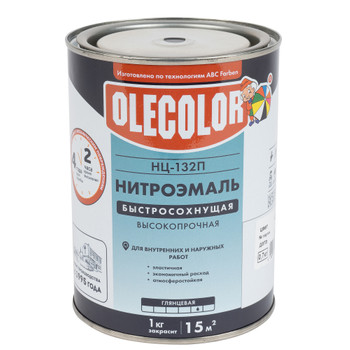 Эмаль НЦ-132 Olecolor черная глянцевая 0,7кг