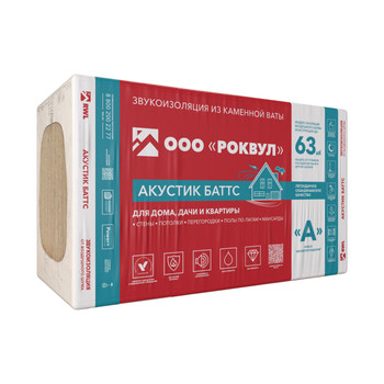 Утеплитель Rockwool Акустик Баттс 1000х600х100 мм, 5 шт/уп