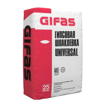 Шпаклевка гипсовая Gifas Universal 25 кг